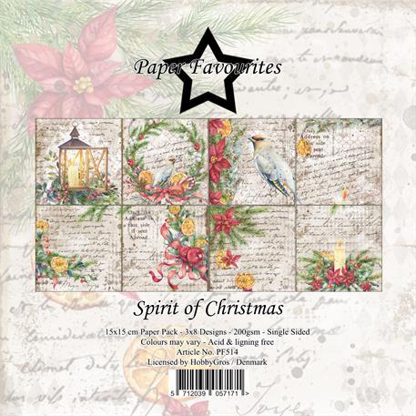 Paper Favourites Spirit og christmas 3x8design 15x15cm 200g